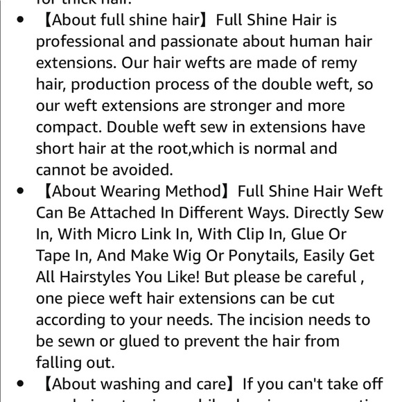 Full Shine Sew in hair extensions main image 5